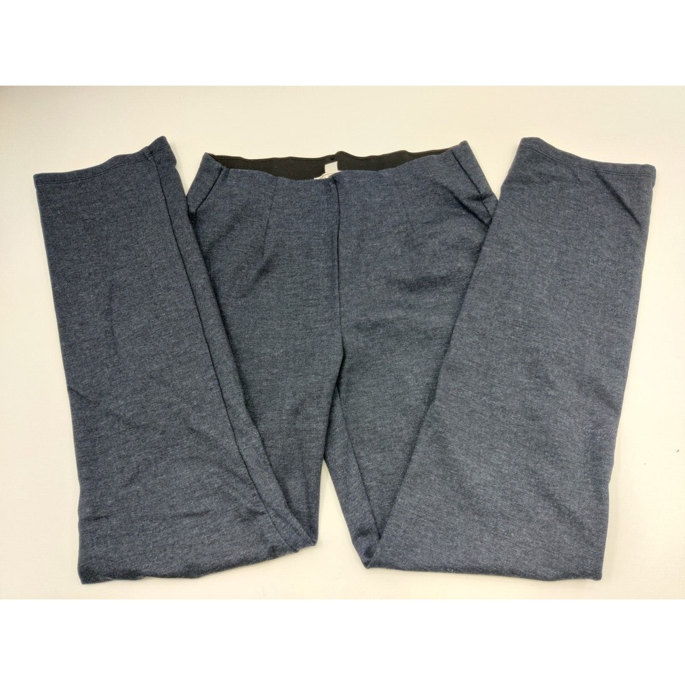 Dana Buchman Straight‎ Leg Pull On Pants Women's Size Small Blue Melange